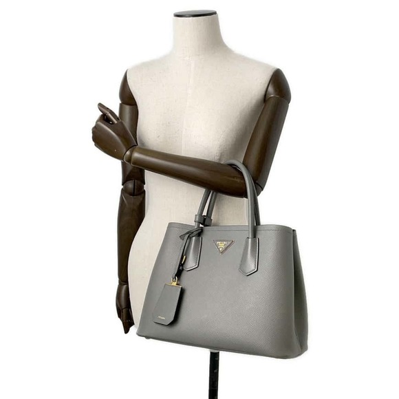 Prada Saffiano Doubre Handbag Black - Picture 5 of 15